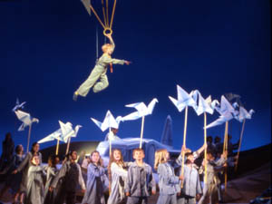 The Cranes (children's chorus) guide the Prince on his travels.