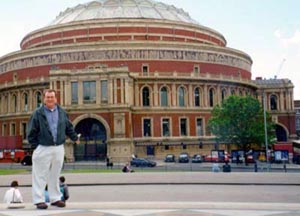 Tom Crann in front of Royal Albert Hall, London