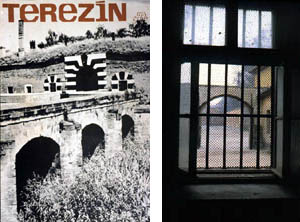 Terezín gate and inside of a cell